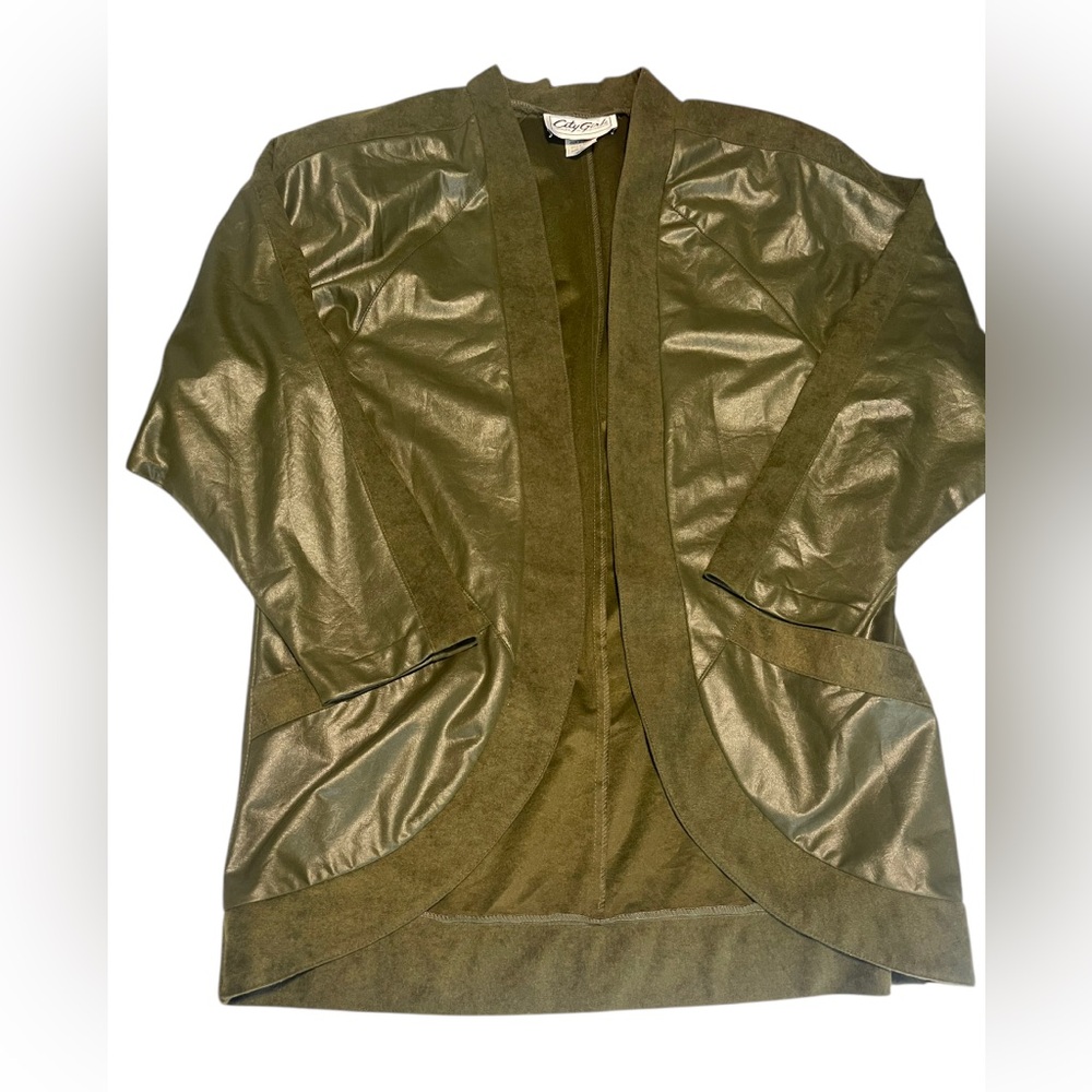Vintage Olive Green Two-Piece Women's Set - Picture 3 of 14